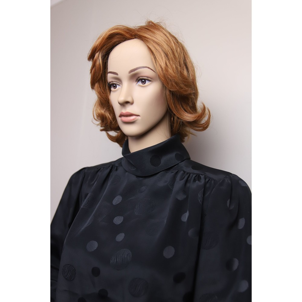 1970s Vintage Laura Mae Black Blouse